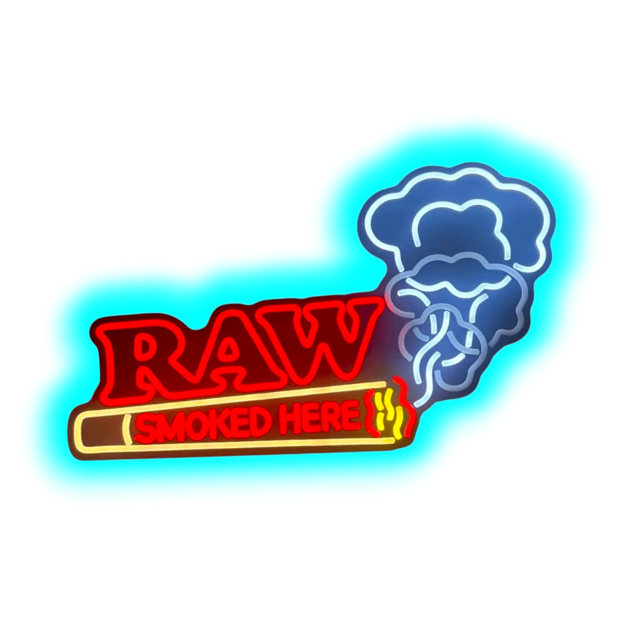 RAW LED Sign RAW Smoked Here