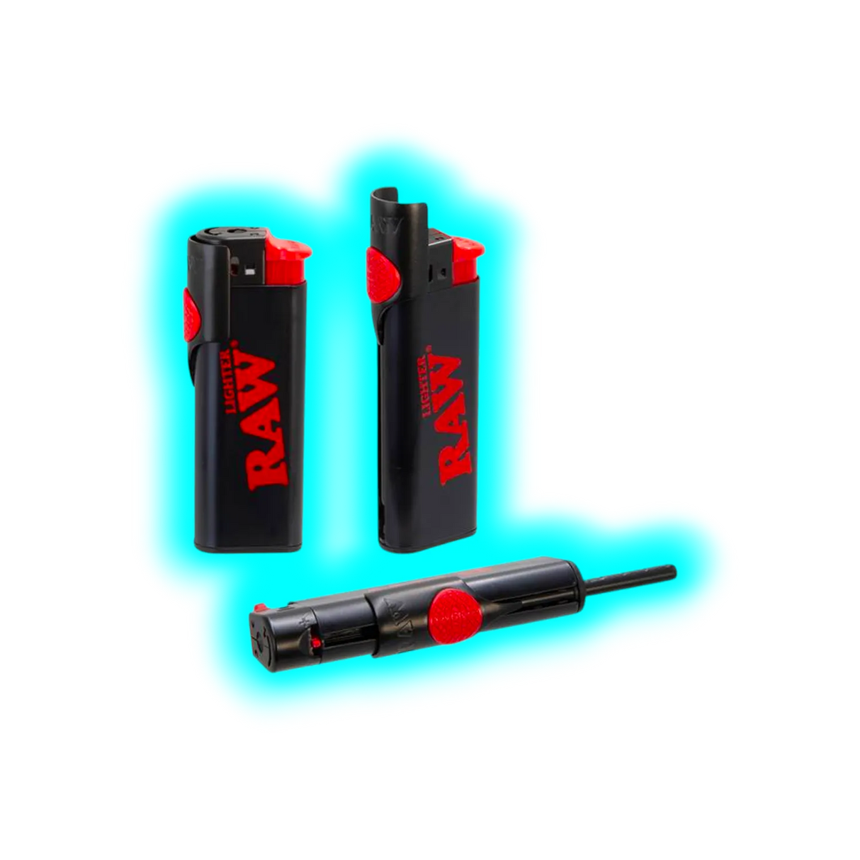 Raw Lighter with Windscreen and Poker Black