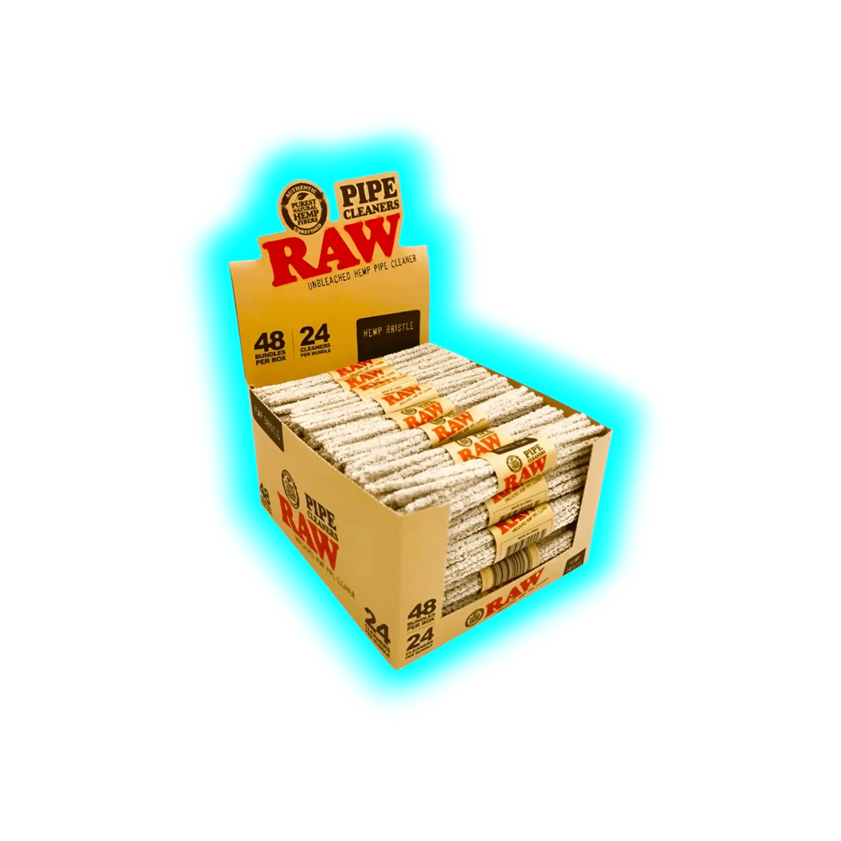 RAW Pipe Cleaner Bundle BOX 48pcs Hemp Bristle