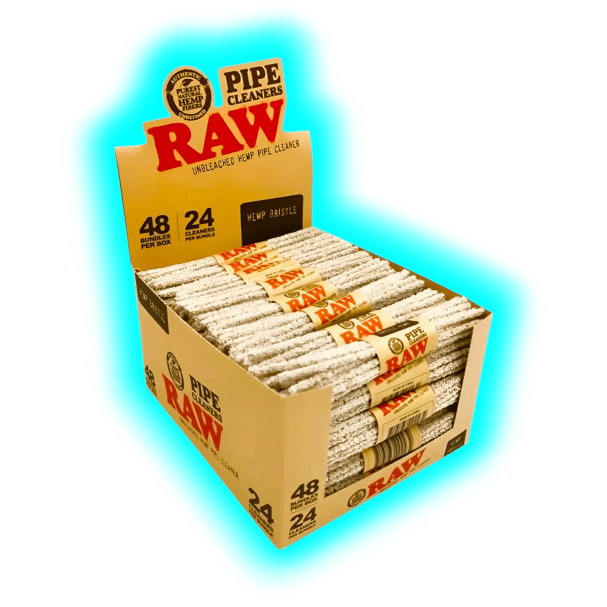 RAW Pipe Cleaner Bundle BOX 48pcs Hemp Bristle