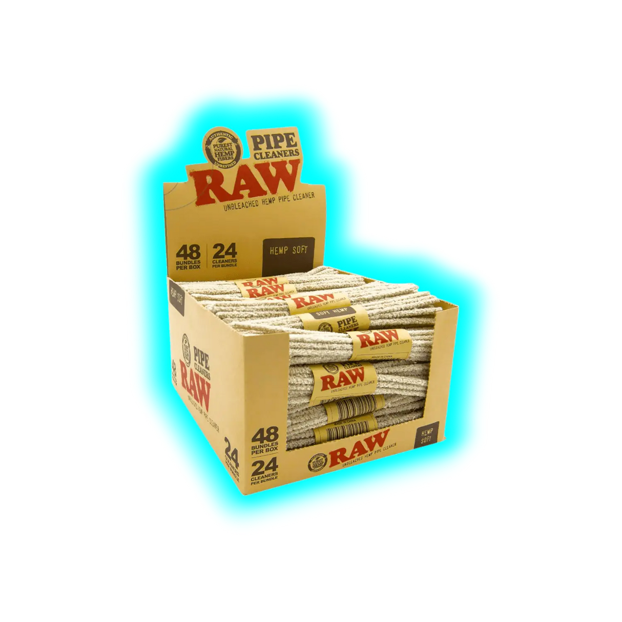 RAW Pipe Cleaner Bundle BOX 48pcs Hemp Soft