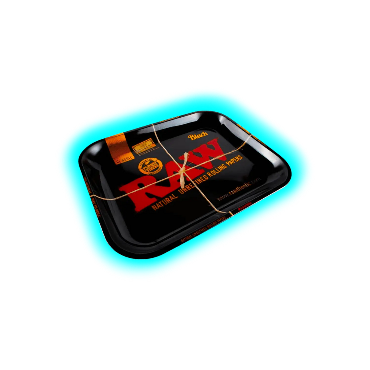 RAW Rolling Tray L Black Metal 275 x 340mm