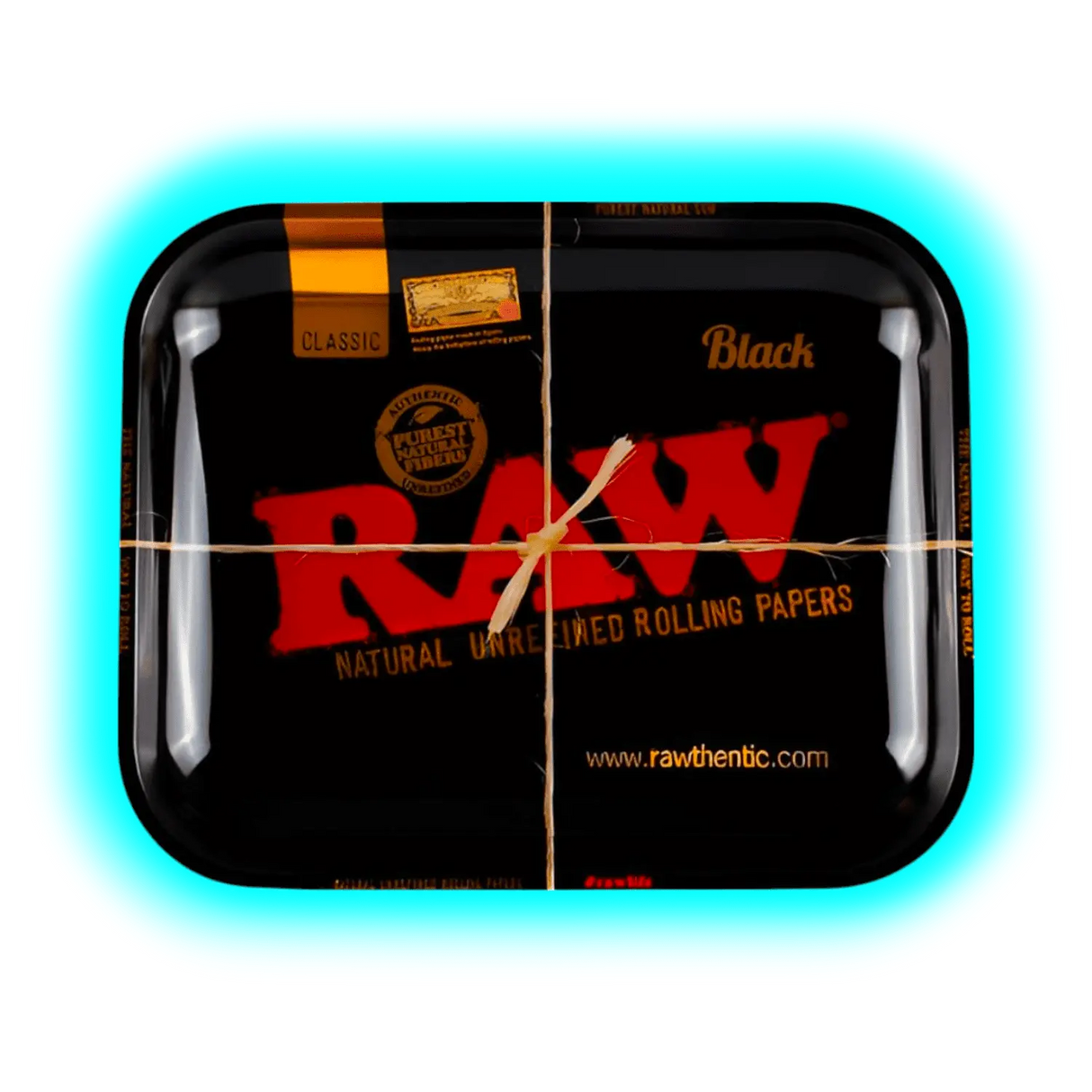 RAW Rolling Tray L Black Metal 275 x 340mm