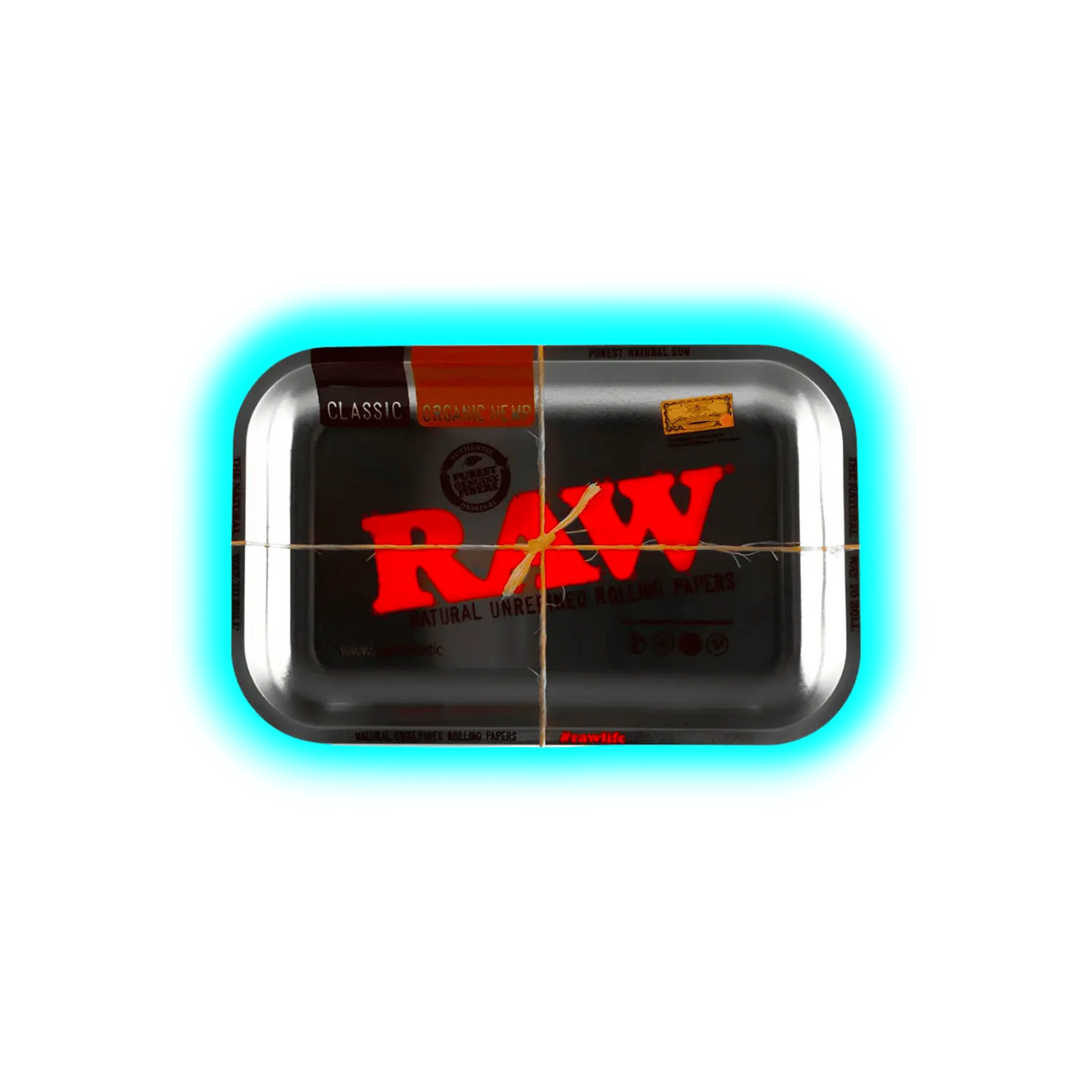 RAW Rolling Tray L Silver Metal 275 x 340mm