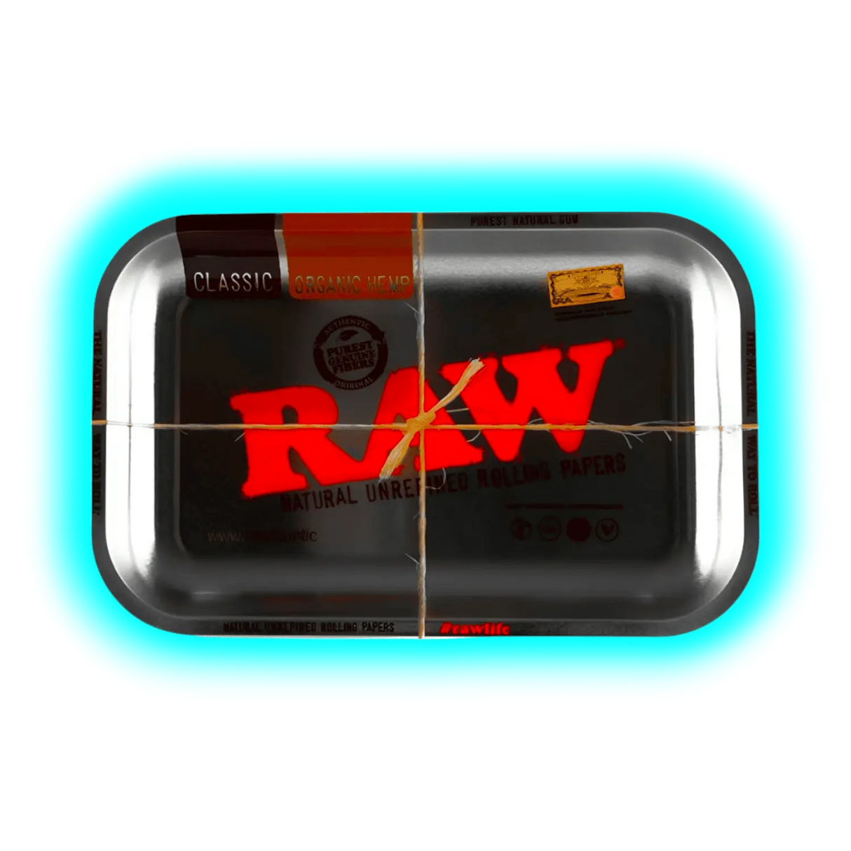 RAW Rolling Tray L Silver Metal 275 x 340mm