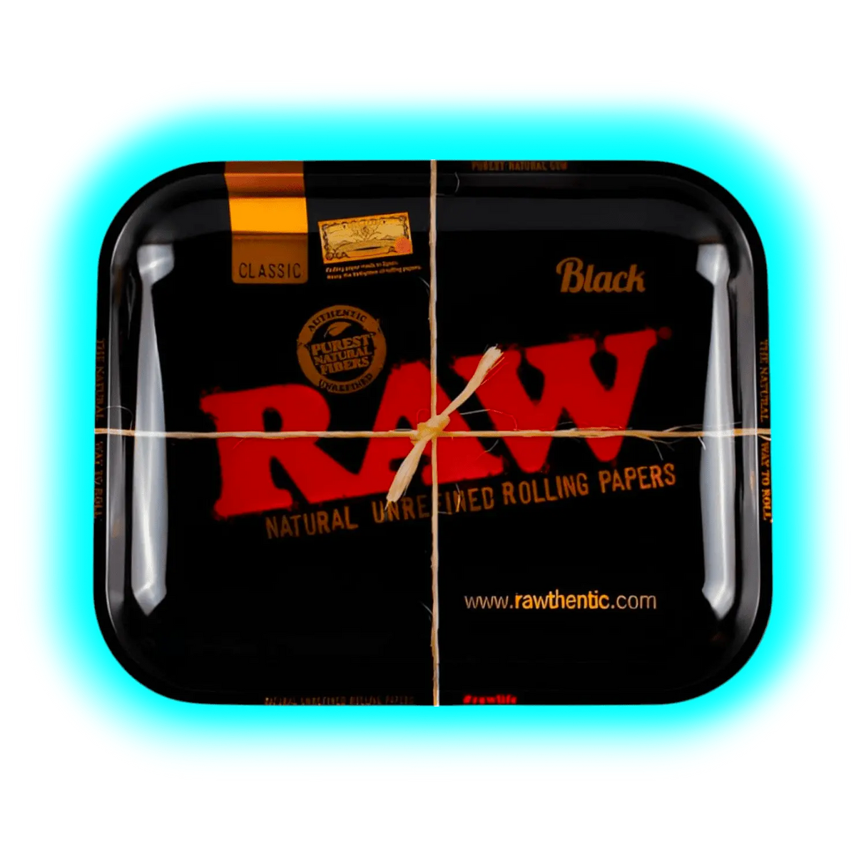 RAW Rolling Tray M Black Metal 175 x 275mm