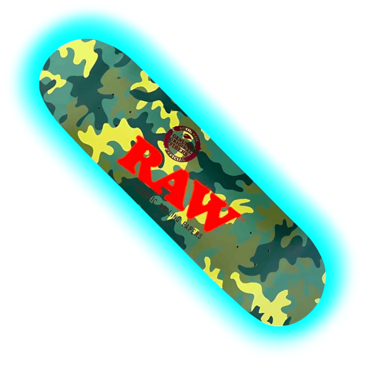 Raw Street Skateboard Camo & Black 8.5''