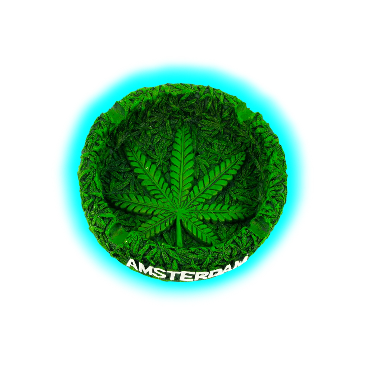 Resin Ashtray AMS Green 13cm