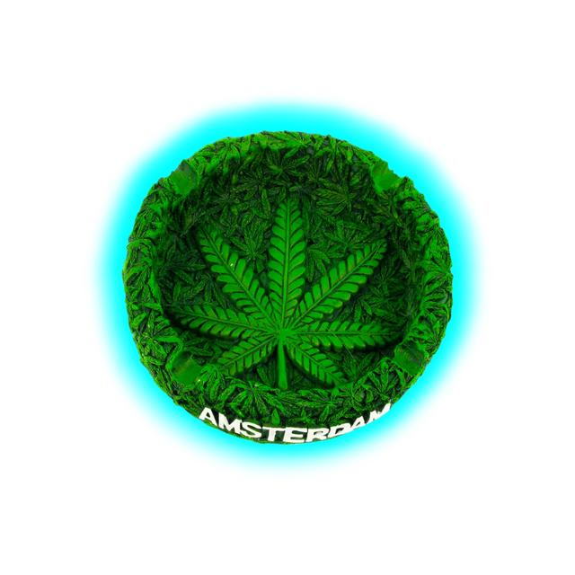 Resin Ashtray AMS Green 13cm