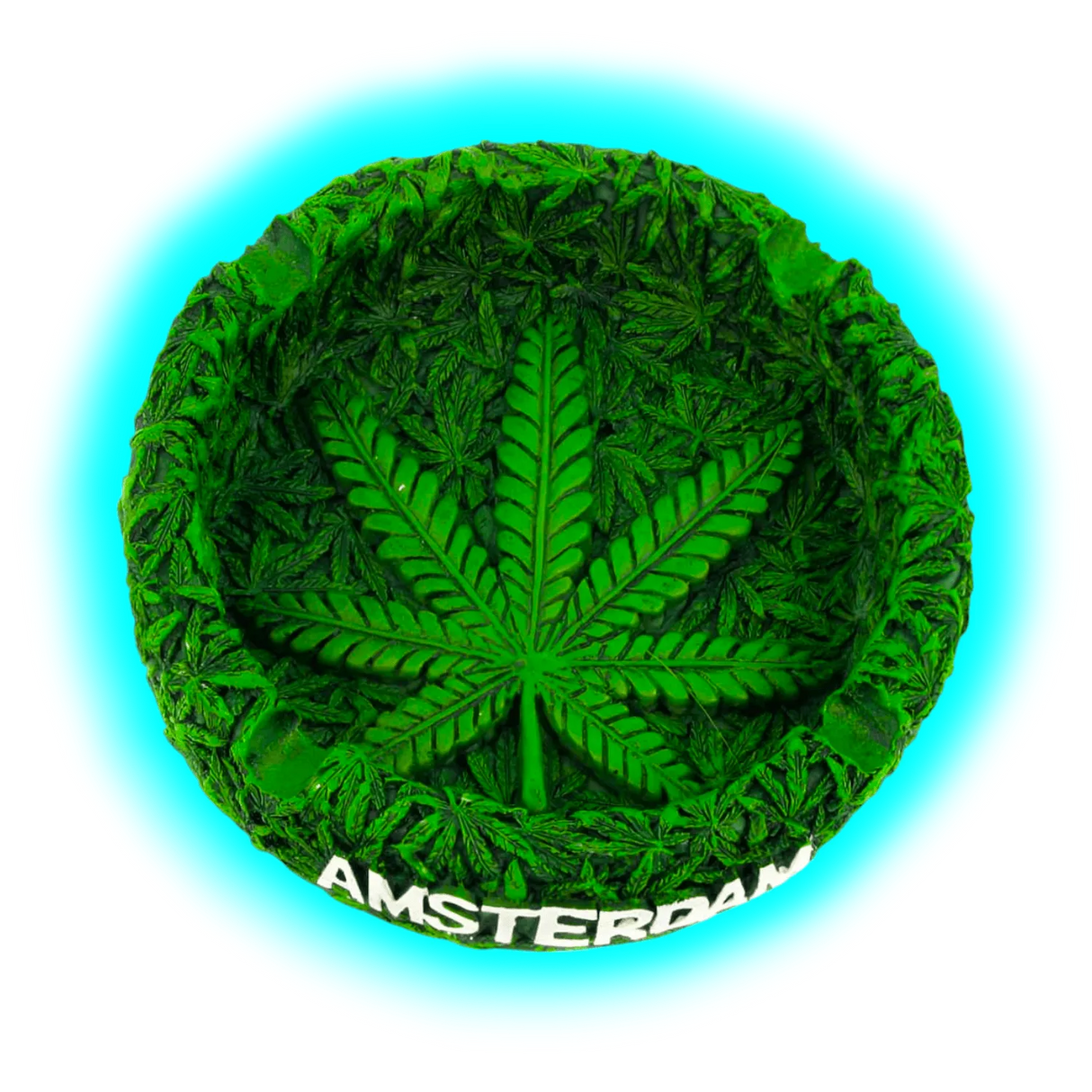 Resin Ashtray AMS Green 13cm