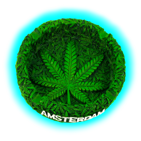 Resin Ashtray AMS Green 13cm