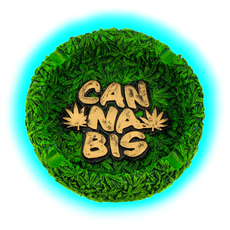 Resin Ashtray Cannabis 13cm