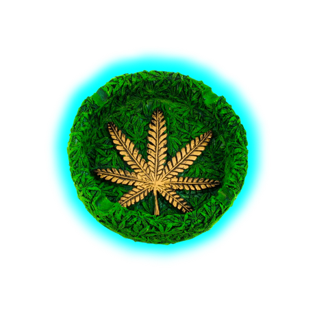 Resin Ashtray Gold Leaf 13cm