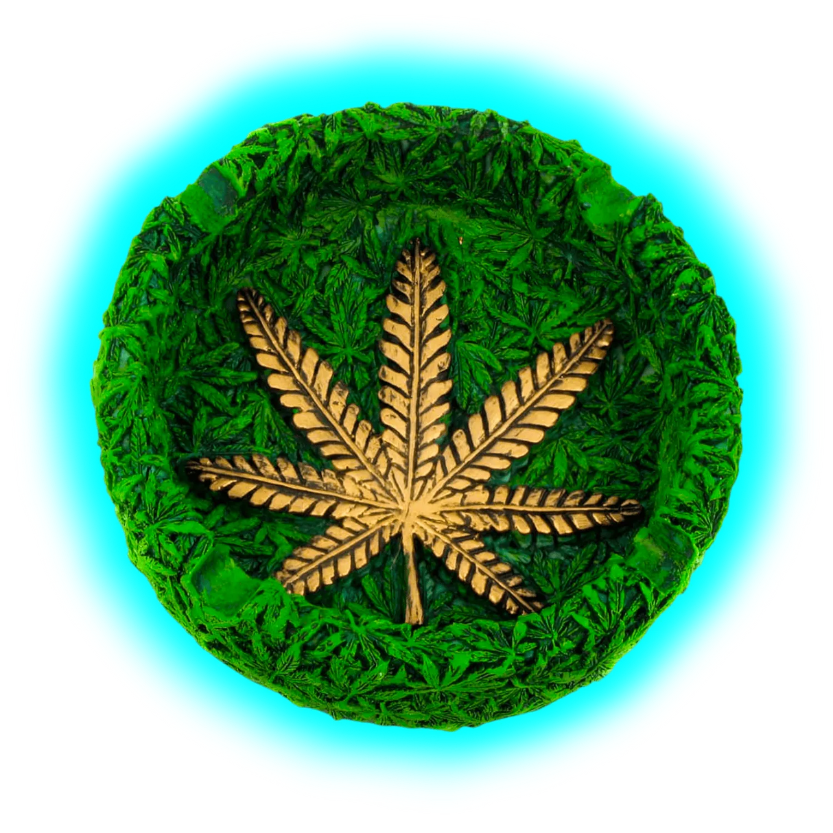 Resin Ashtray Gold Leaf 13cm