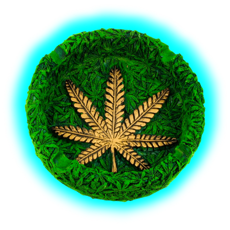 Resin Ashtray Gold Leaf 13cm