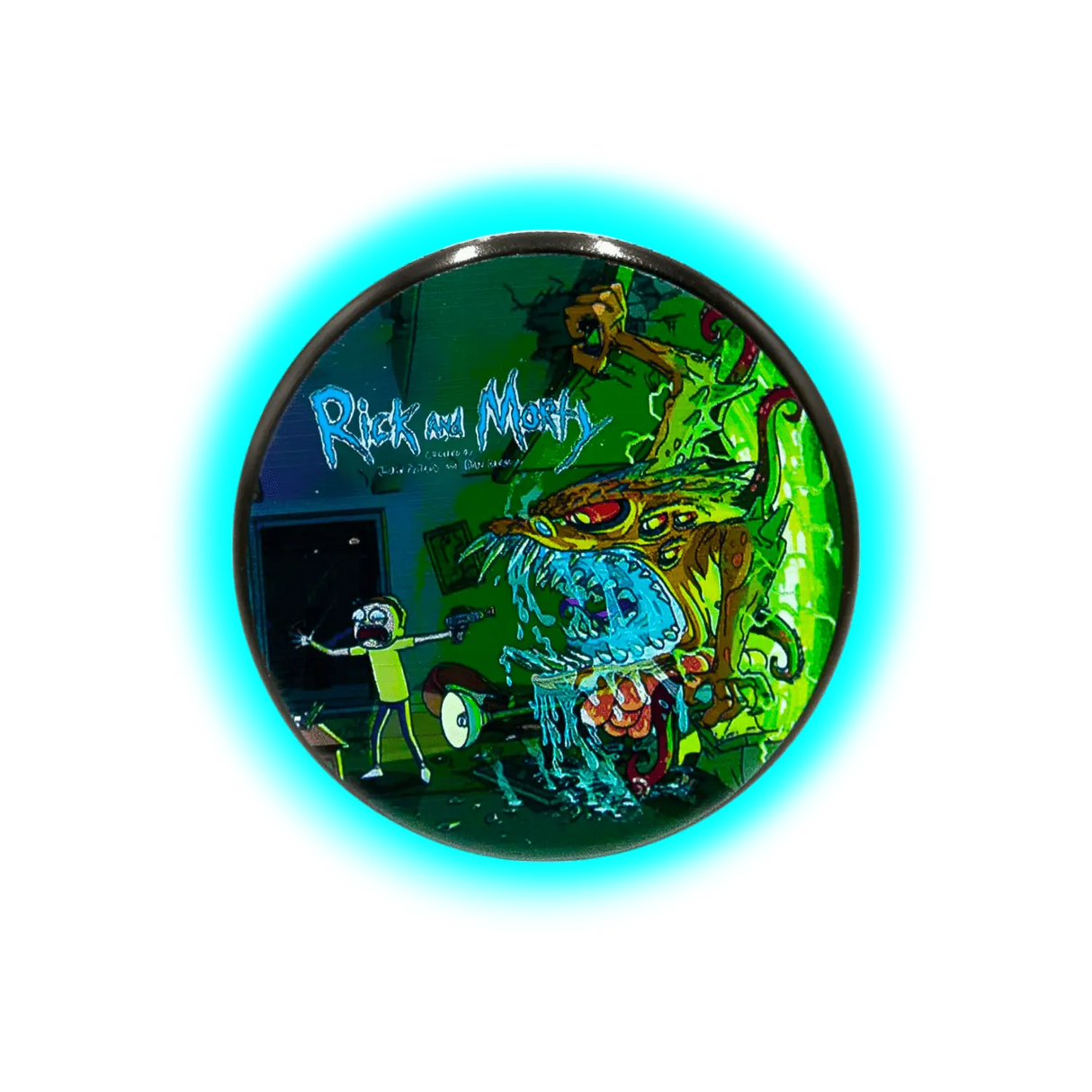 Rick and Morty Aluminium Grinder Black 4 Parts 50mm