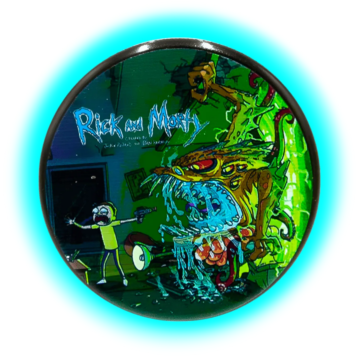 Rick and Morty Aluminium Grinder Black 4 Parts 50mm