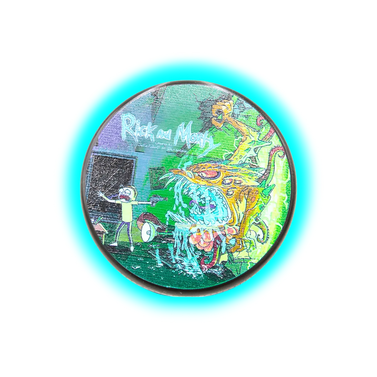 Rick and Morty Aluminium Grinder Black 2 Parts 50mm