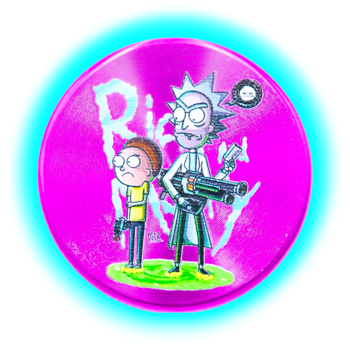 Rick and Morty Aluminium Grinder Purple 2 Parts 50mm