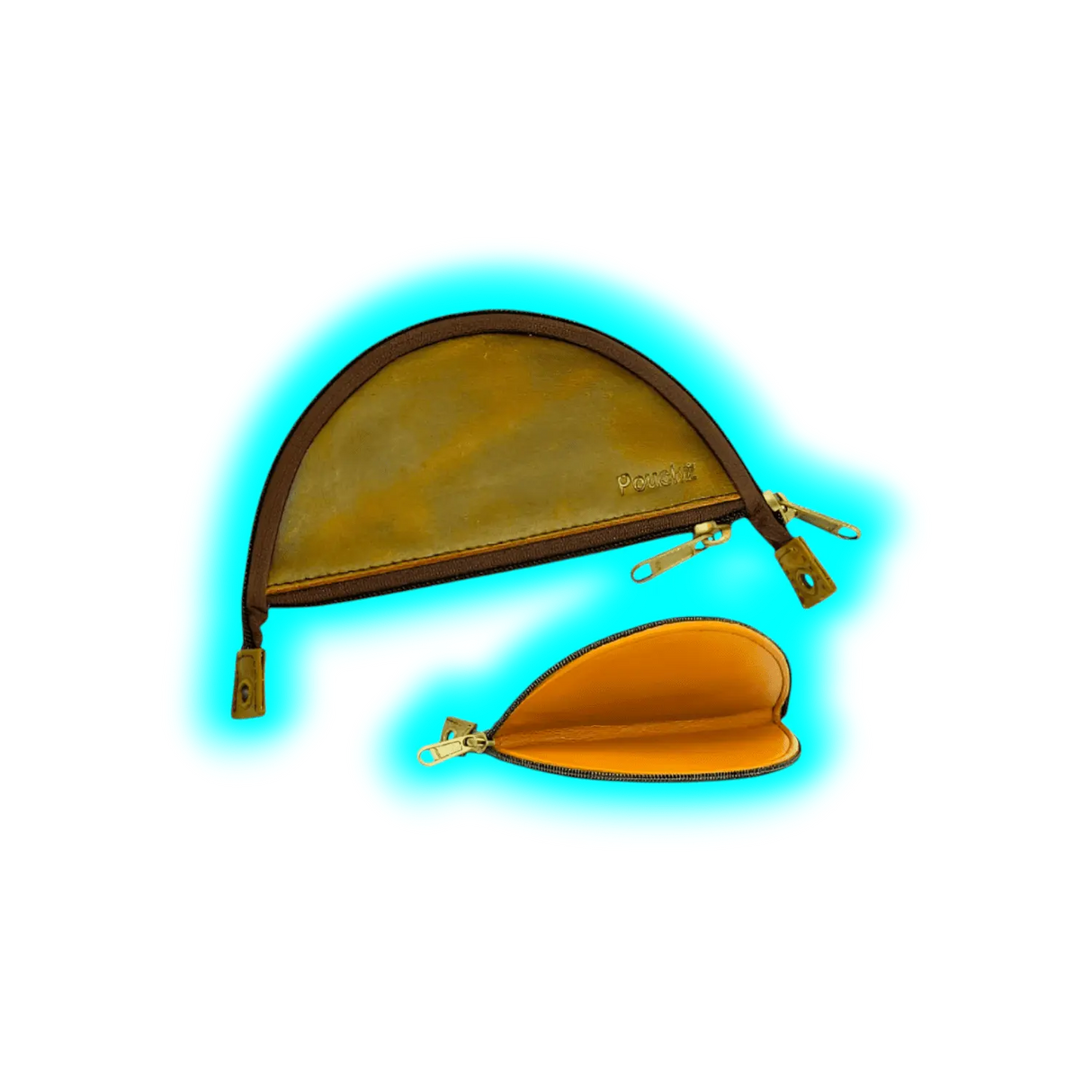 Rolling Pouchz Shiny Brown - Hellbraun innen