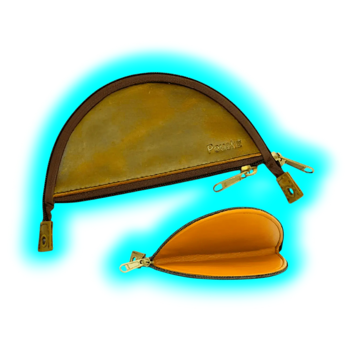 Rolling Pouchz Shiny Brown - Hellbraun innen