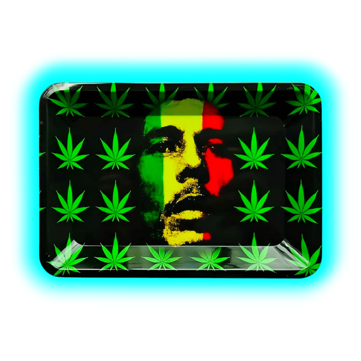 Rolling Tray M Bob Marley Leaves 175 x 275mm
