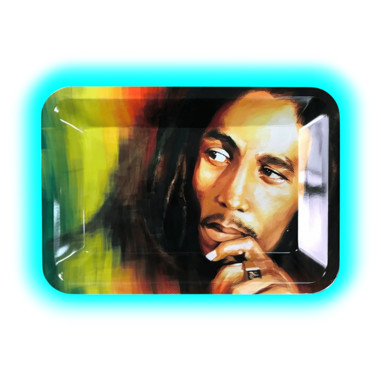 Rolling Tray S Bob Marley Rasta 180 x 125mm