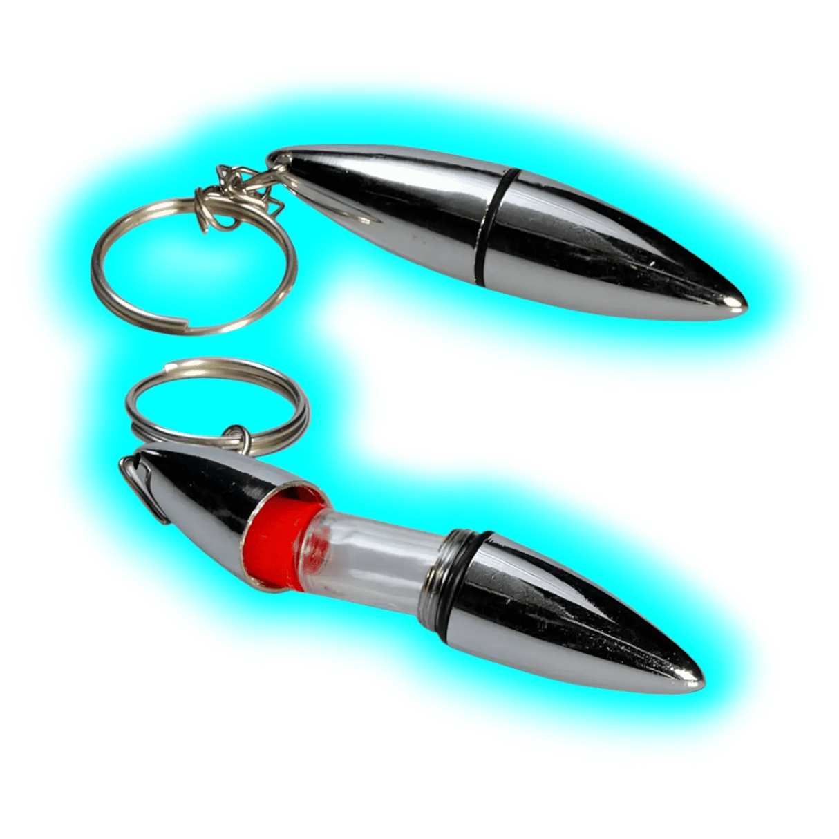 Schlüsselanhänger klein mit Glasfläschchen
