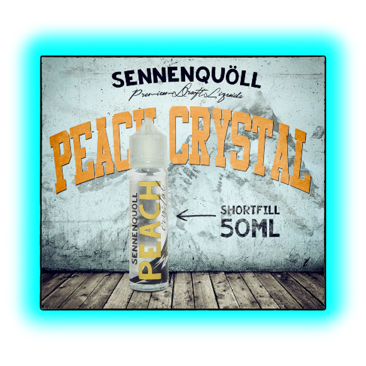 Sennenquöll Glacier Water Peach Crystal Shortfill 50ml