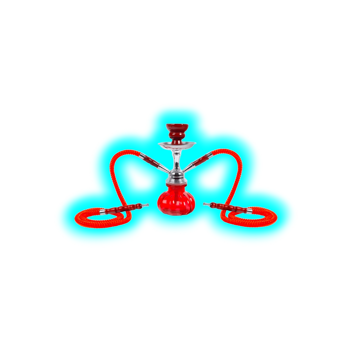 Shisha "Fortuna" Rot 25cm 2 Anschl.