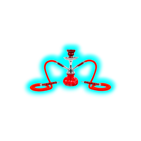 Shisha "Fortuna" Rot 25cm 2 Anschl.