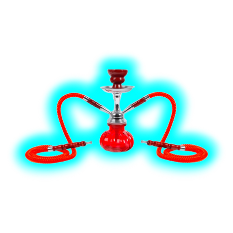 Shisha "Fortuna" Rot 25cm 2 Anschl.