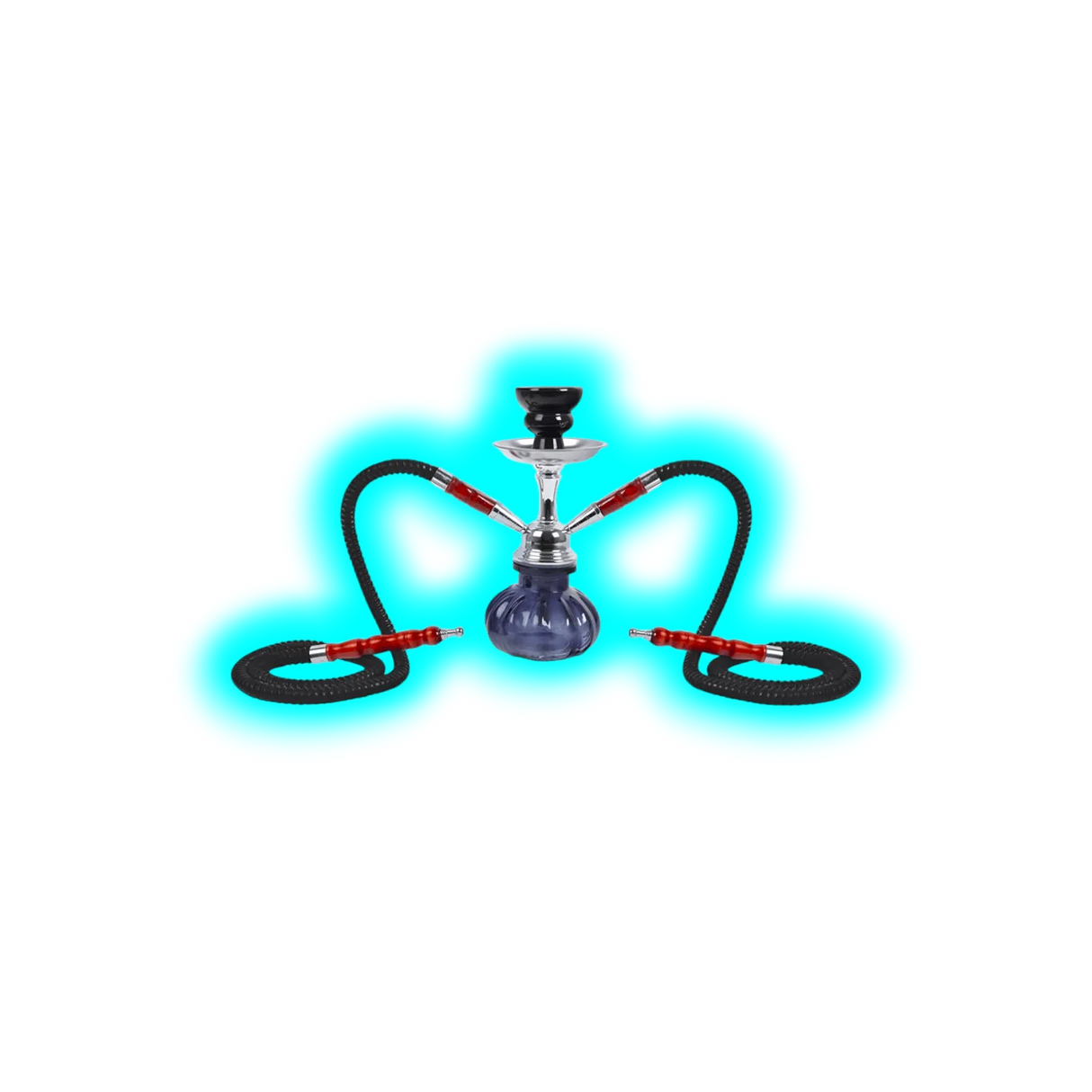 Shisha "Fortuna" schwarz 25cm 2 Anschl.