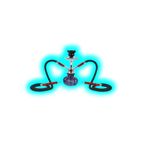 Shisha "Fortuna" schwarz 25cm 2 Anschl.