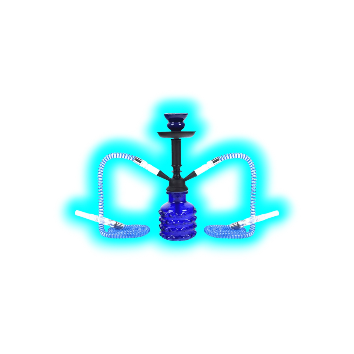 Shisha "Smarty" Blau 32cm 2 Anschl.