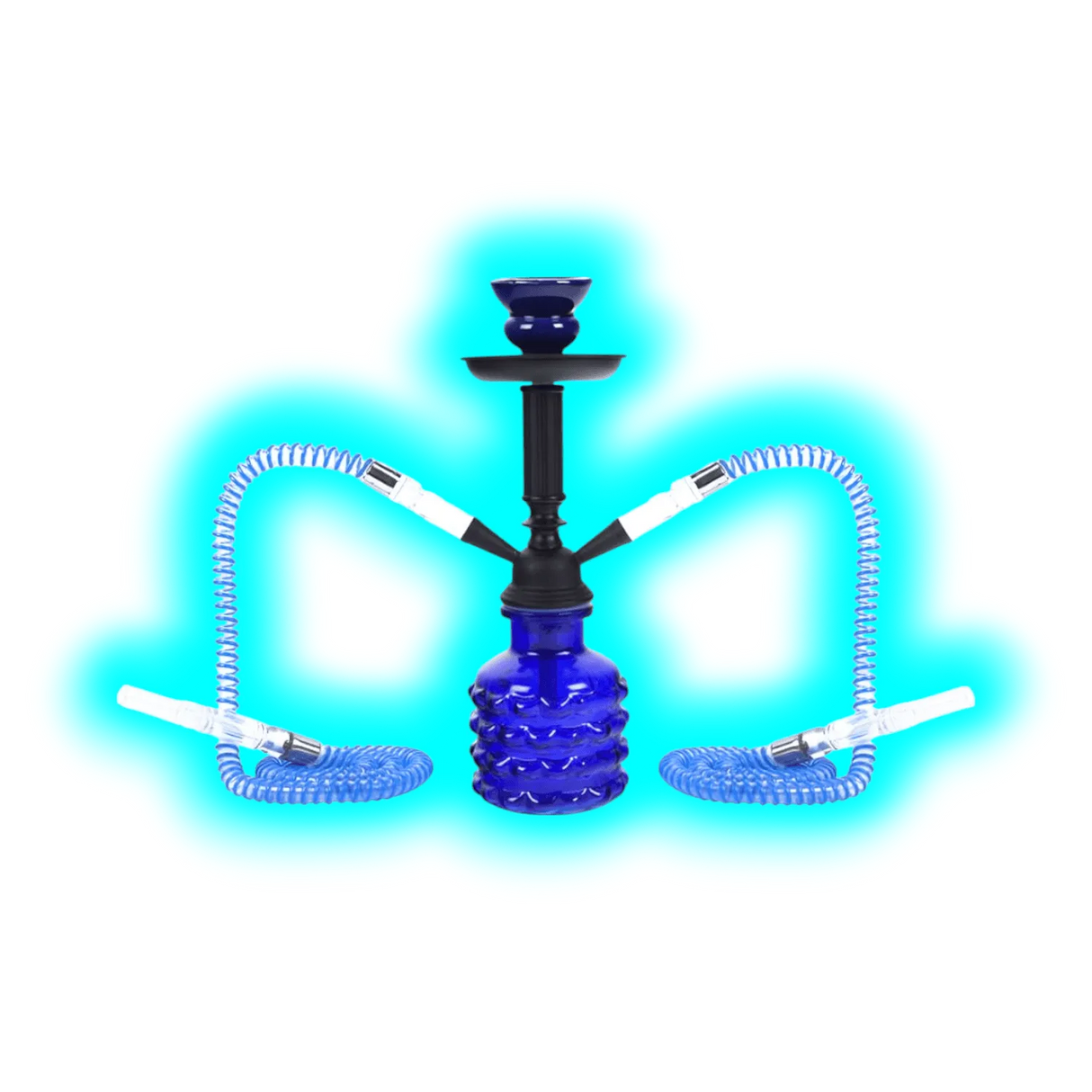 Shisha "Smarty" Blau 32cm 2 Anschl.