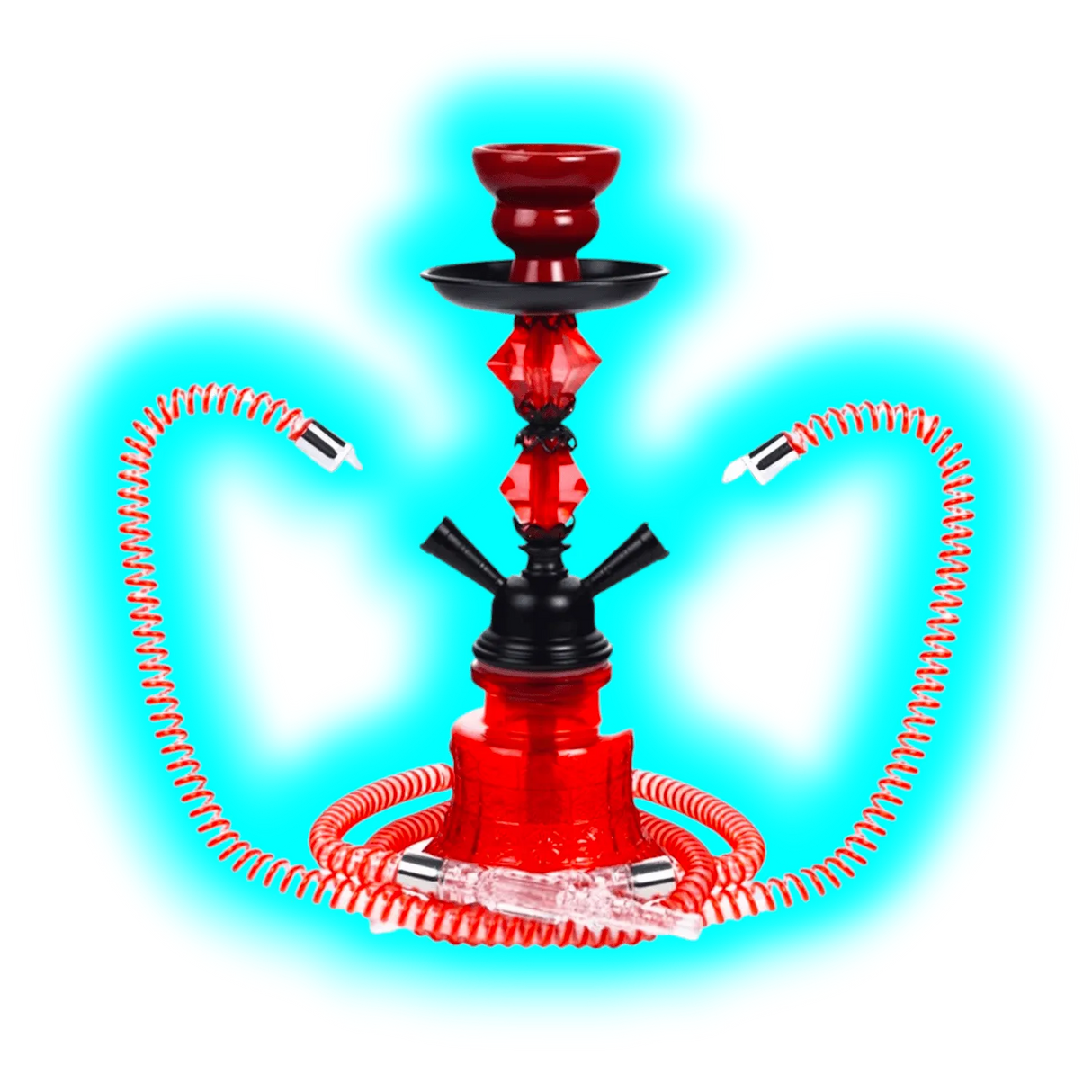 Shisha ""to Go"" sz 30cm 2 PVC Anschl. + Alukoffer