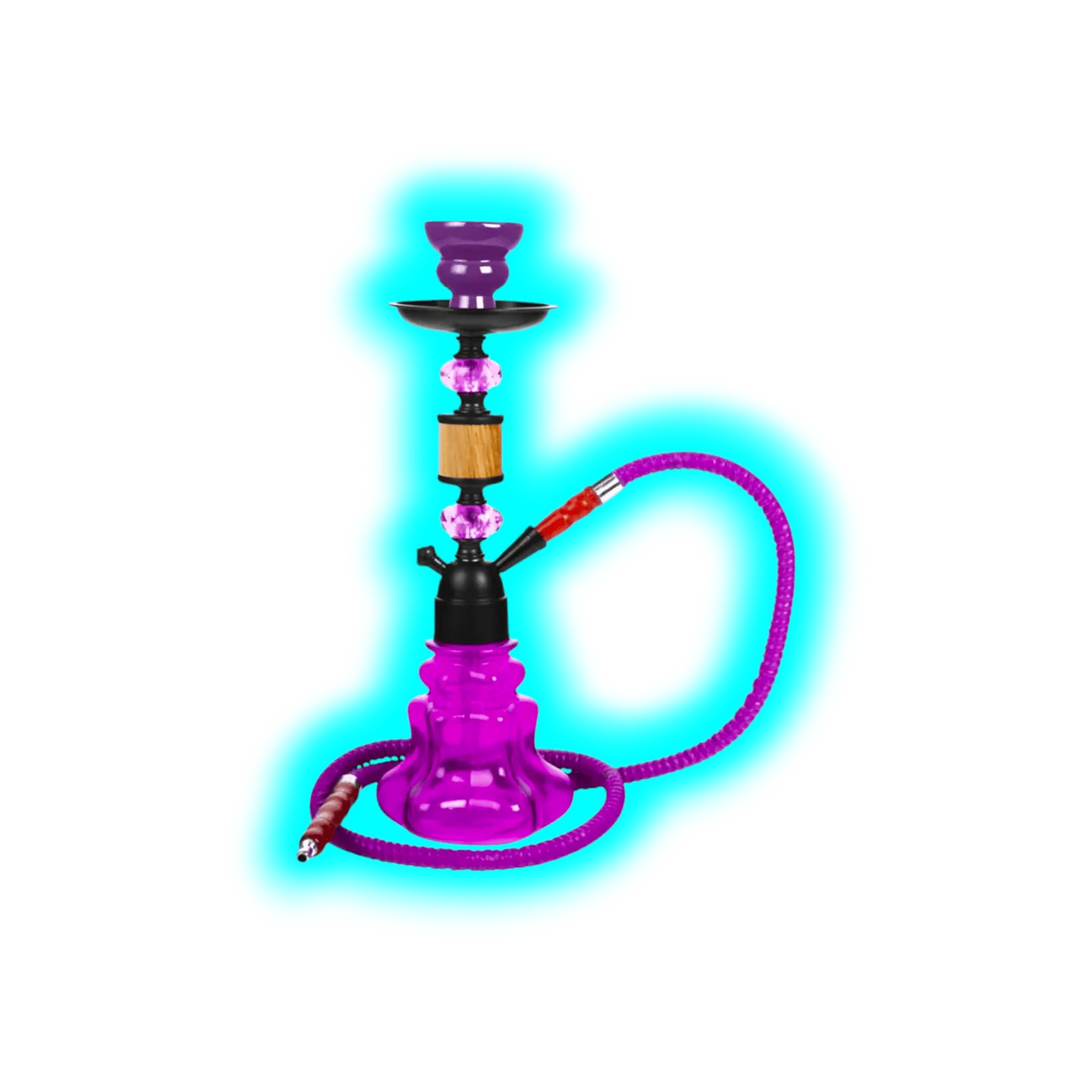 Shisha ""Woody"" lila 35cm 1x Anschl.