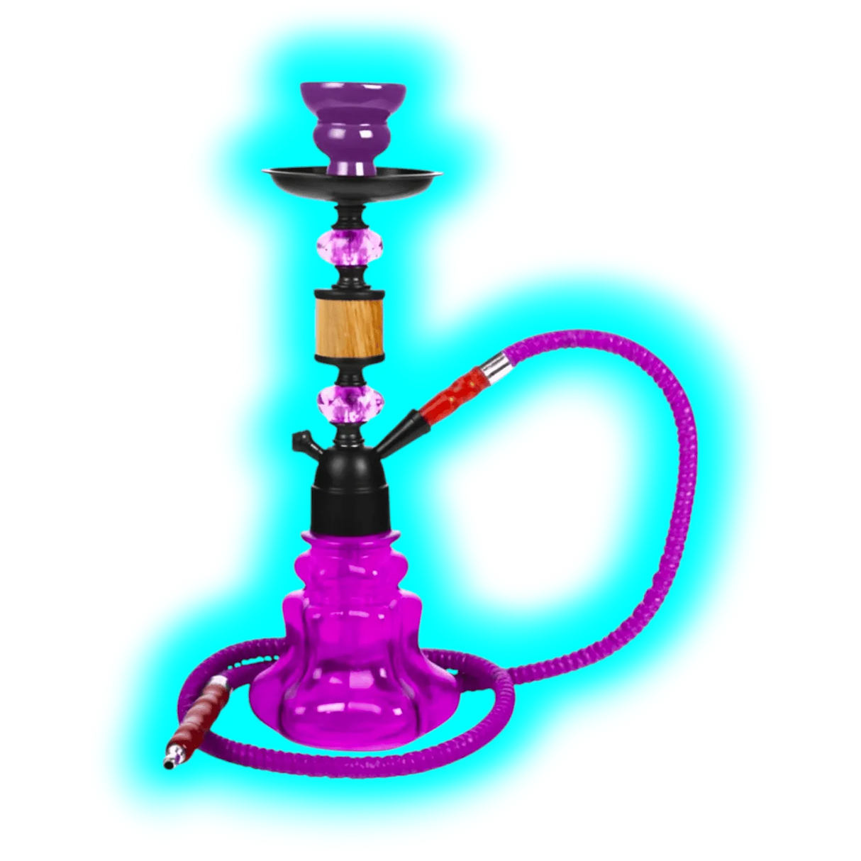 Shisha ""Woody"" lila 35cm 1x Anschl.