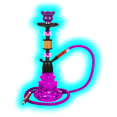 Shisha ""Woody"" lila 35cm 1x Anschl.