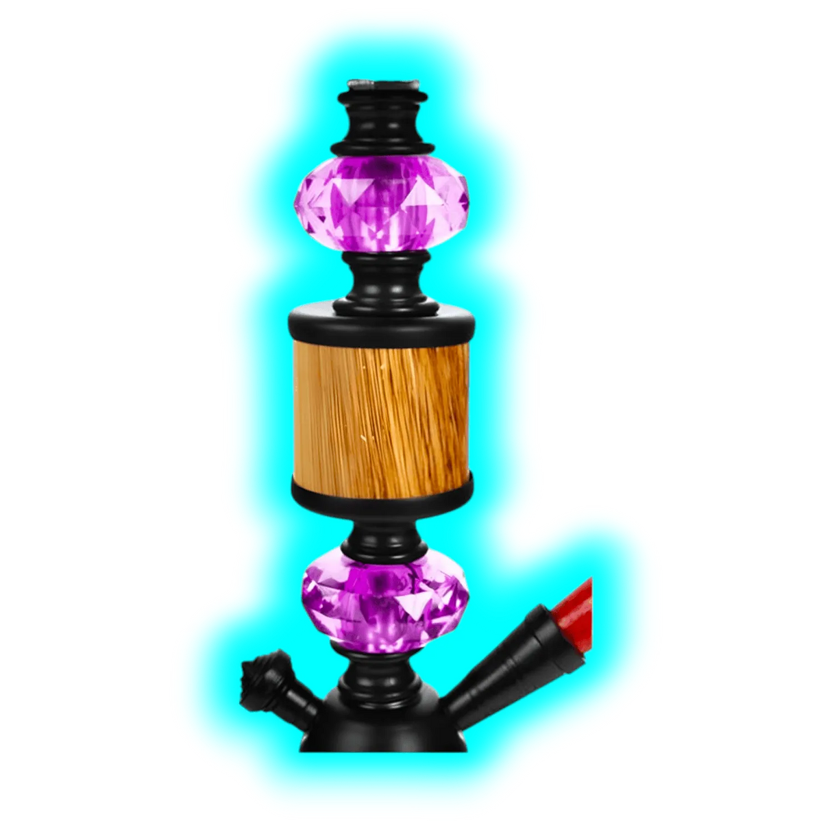 Shisha ""Woody"" lila 35cm 1x Anschl.