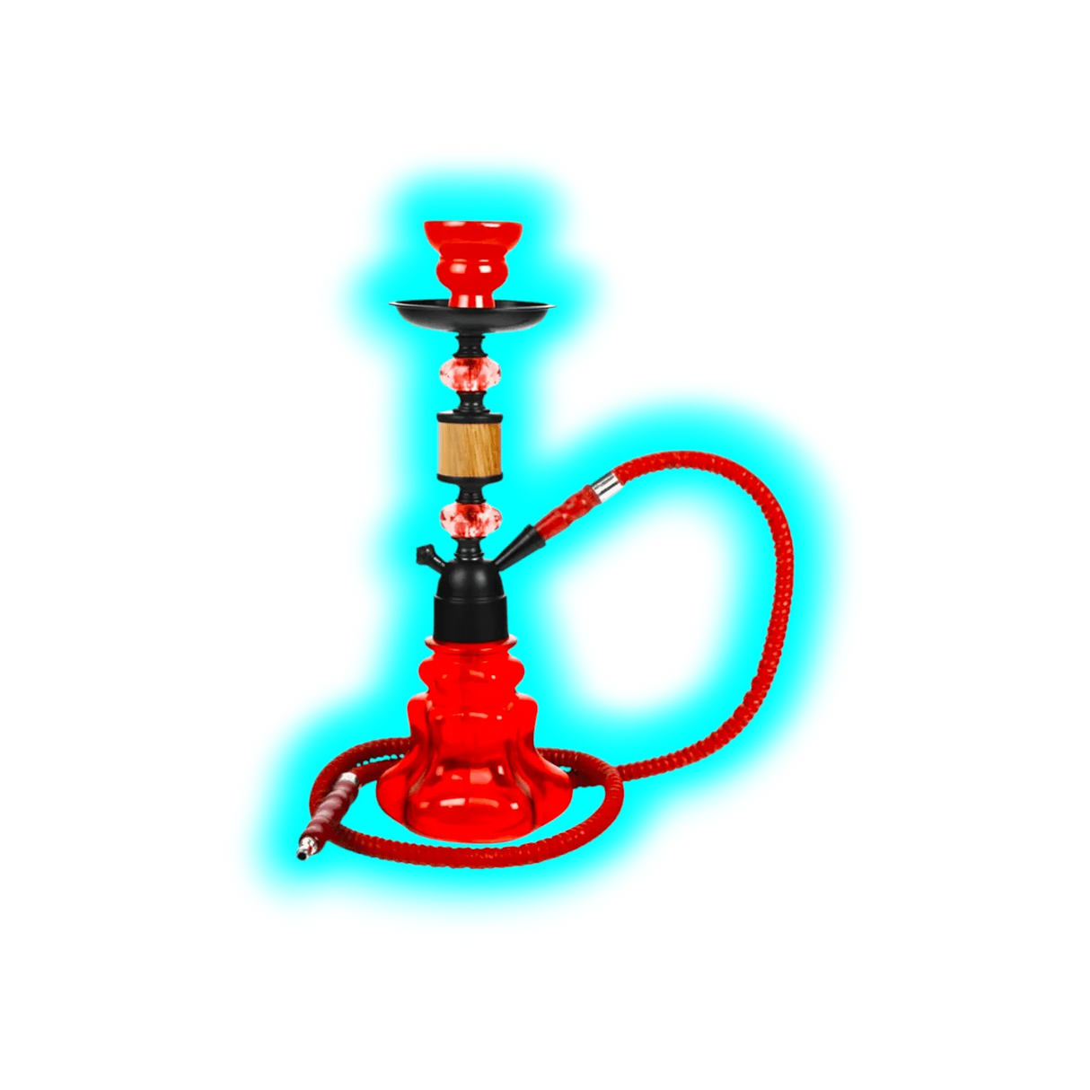 Shisha ""Woody"" Rot 35cm 1x Anschl.