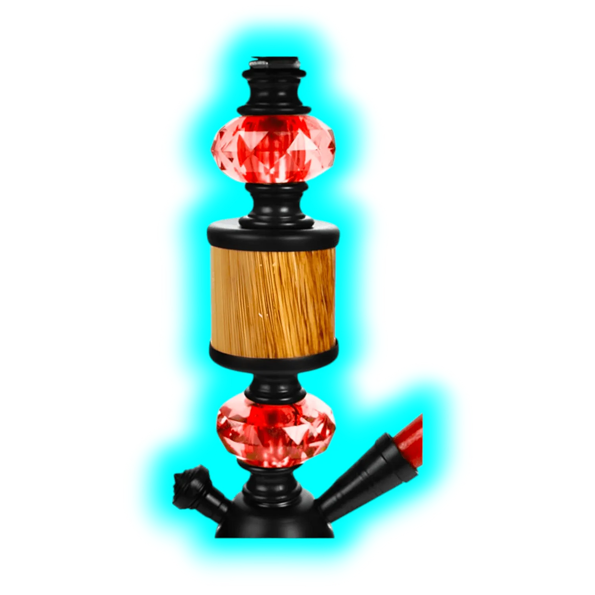 Shisha ""Woody"" Rot 35cm 1x Anschl.