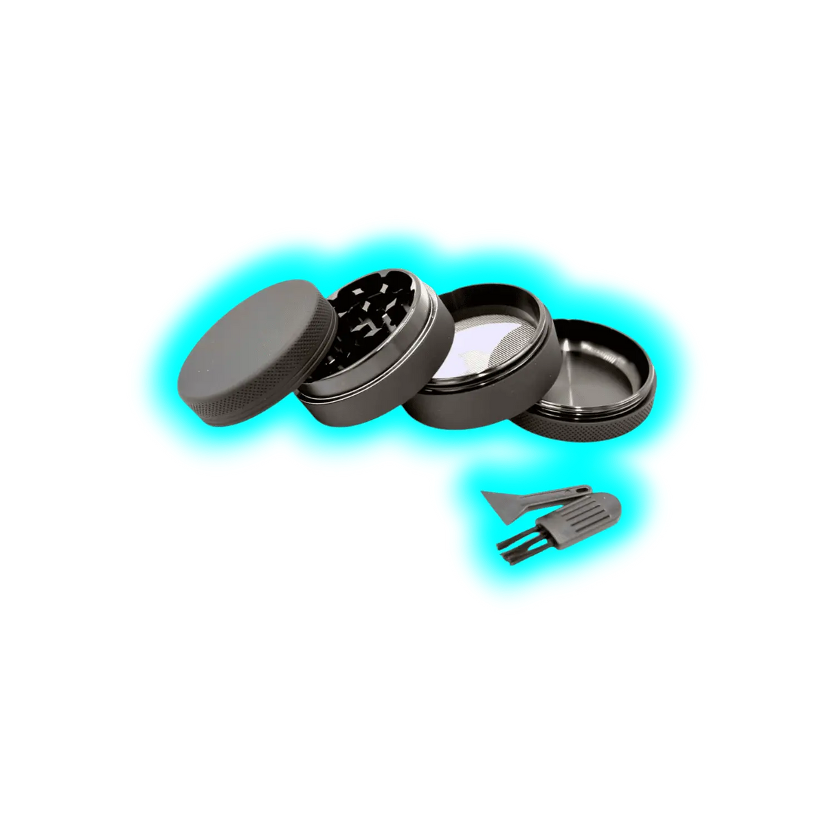 Silicone coated Grinder Black 4 Parts 50mm