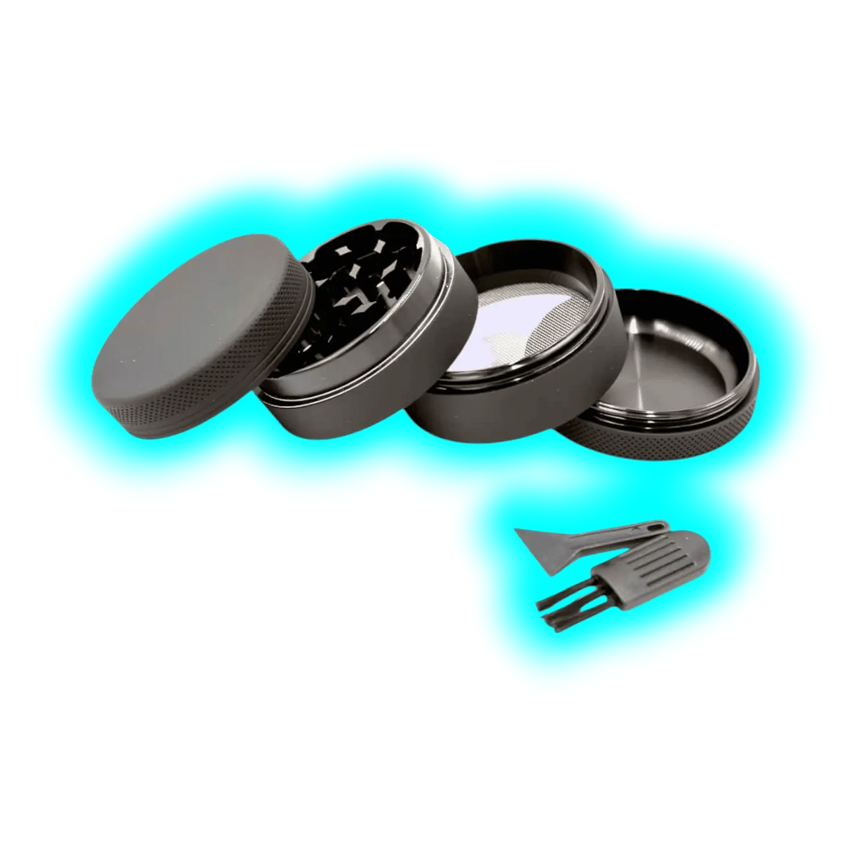 Silicone coated Grinder Black 4 Parts 50mm