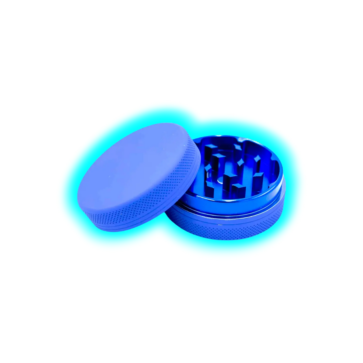 Silicone coated Grinder Blue 2 Parts 50mm