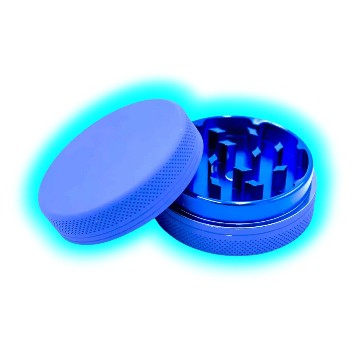 Silicone coated Grinder Blue 2 Parts 50mm