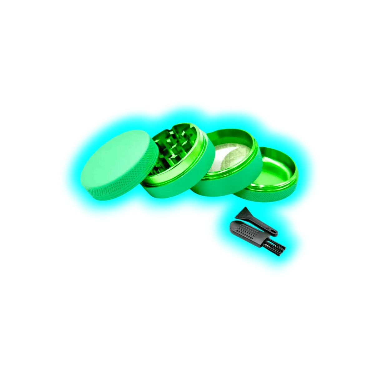 Silicone coated Grinder Green 4 Parts 50mm