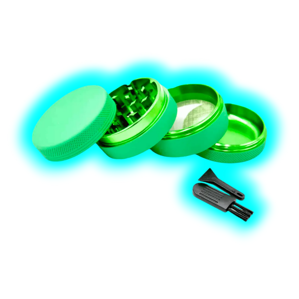 Silicone coated Grinder Green 4 Parts 50mm