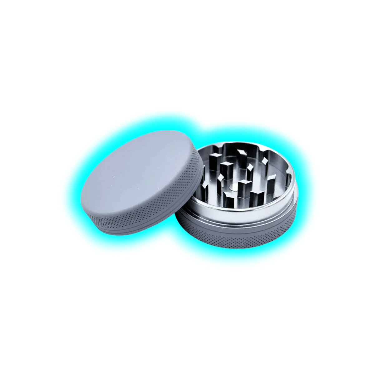 Silicone coated Grinder Grey 2 Parts 50mm
